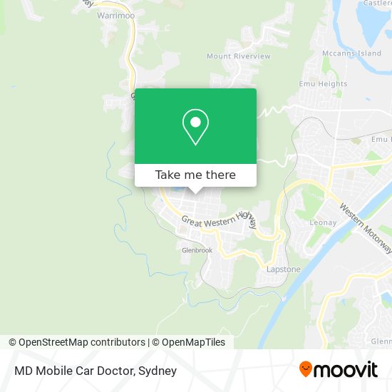 Mapa MD Mobile Car Doctor