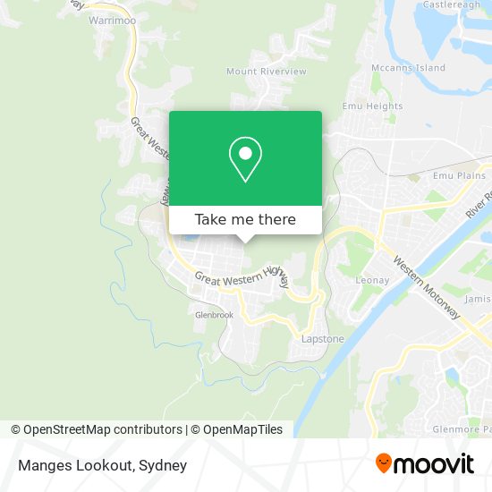 Manges Lookout map