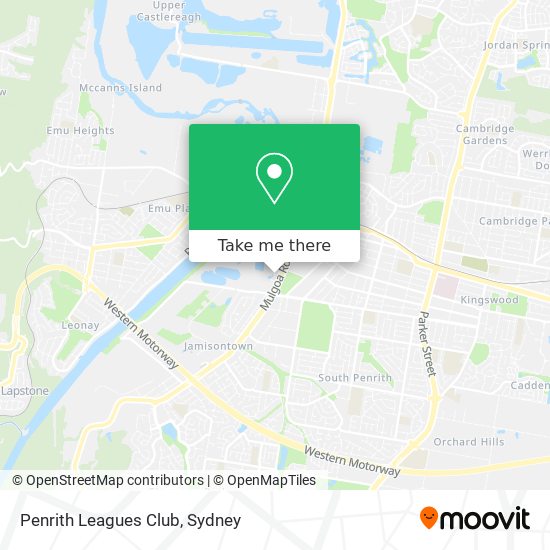 Mapa Penrith Leagues Club