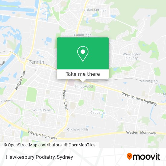 Mapa Hawkesbury Podiatry