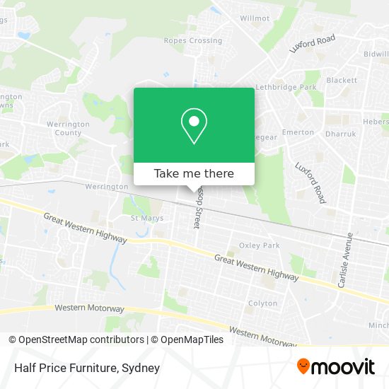 Half Price Furniture map