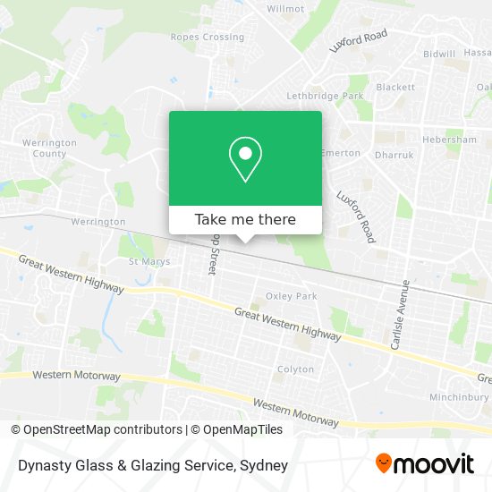 Dynasty Glass & Glazing Service map