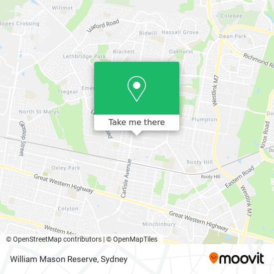 Mapa William Mason Reserve