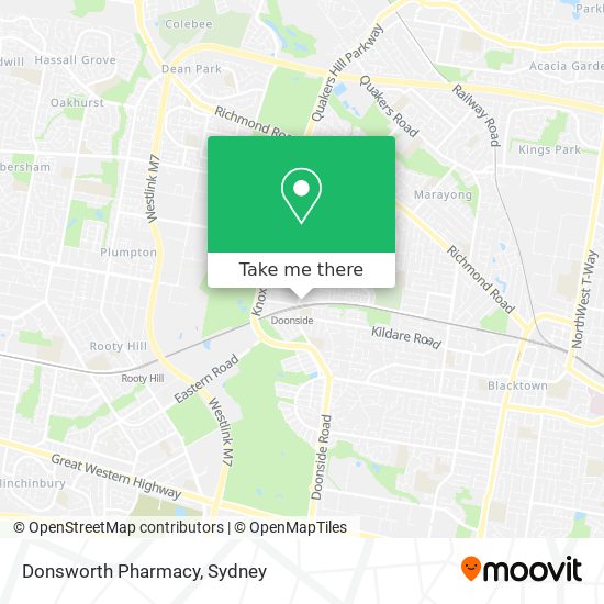 Mapa Donsworth Pharmacy