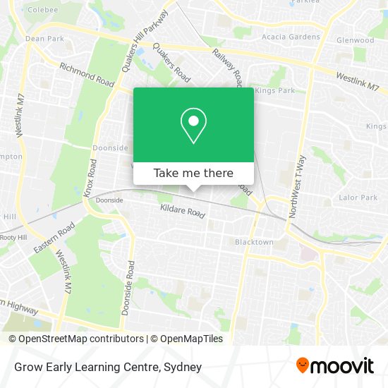 Grow Early Learning Centre map