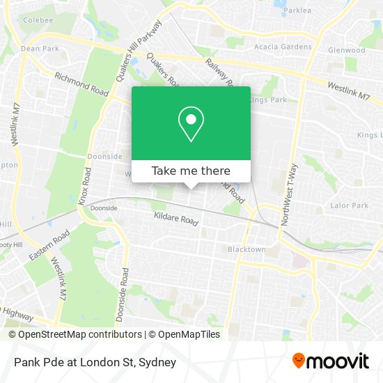 Mapa Pank Pde at London St