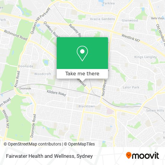 Mapa Fairwater Health and Wellness