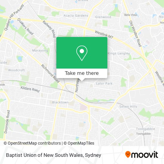 Baptist Union of New South Wales map