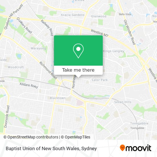 Mapa Baptist Union of New South Wales