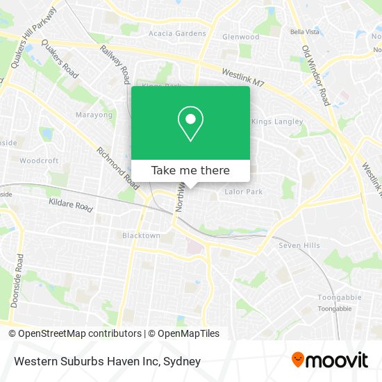 Mapa Western Suburbs Haven Inc