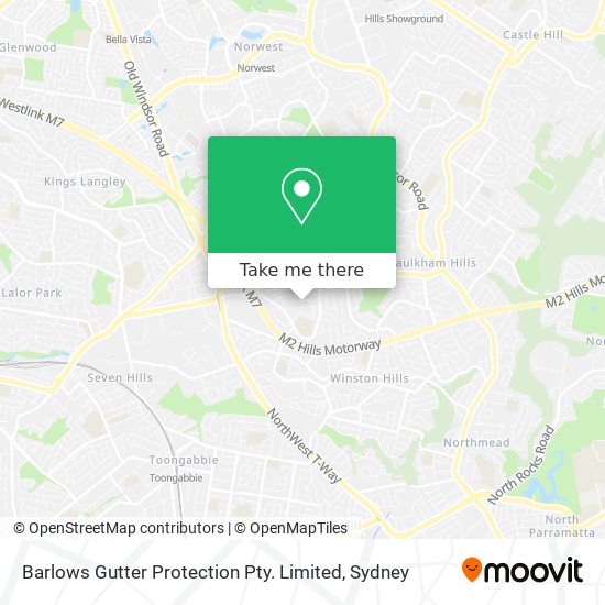 Barlows Gutter Protection Pty. Limited map