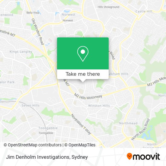 Jim Denholm Investigations map