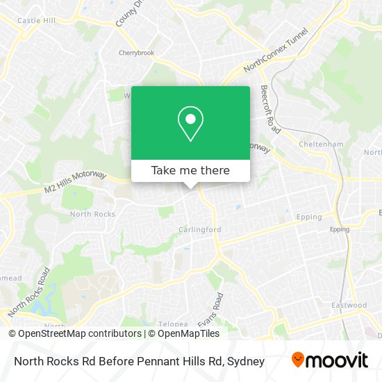 North Rocks Rd Before Pennant Hills Rd map