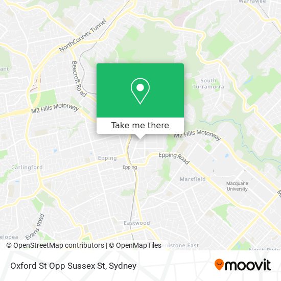 Oxford St Opp Sussex St map