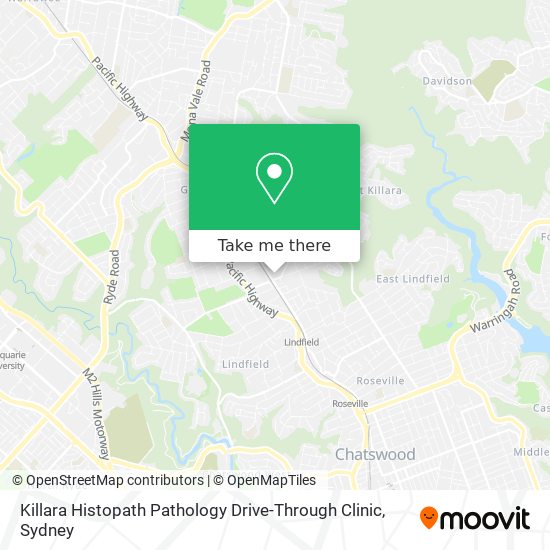 Killara Histopath Pathology Drive-Through Clinic map