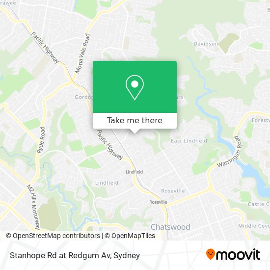 Stanhope Rd at Redgum Av map