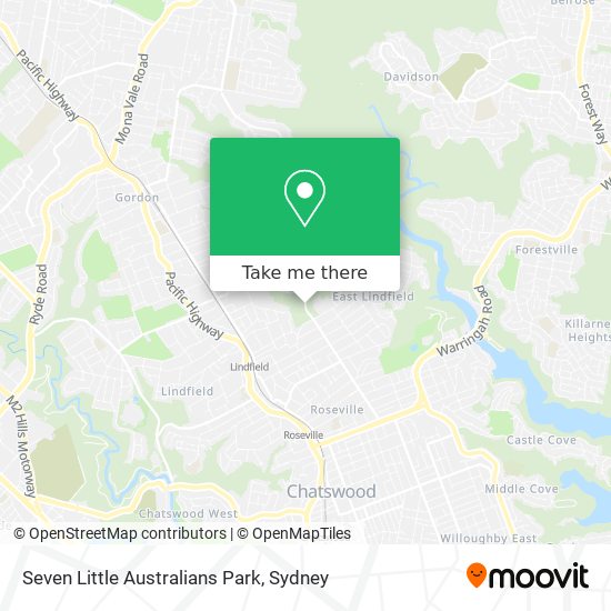 Mapa Seven Little Australians Park