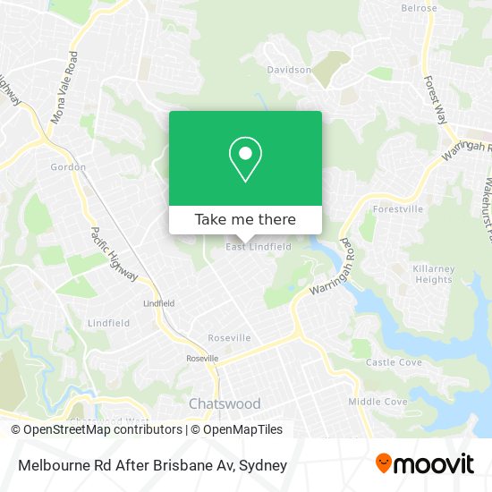 Melbourne Rd After Brisbane Av map