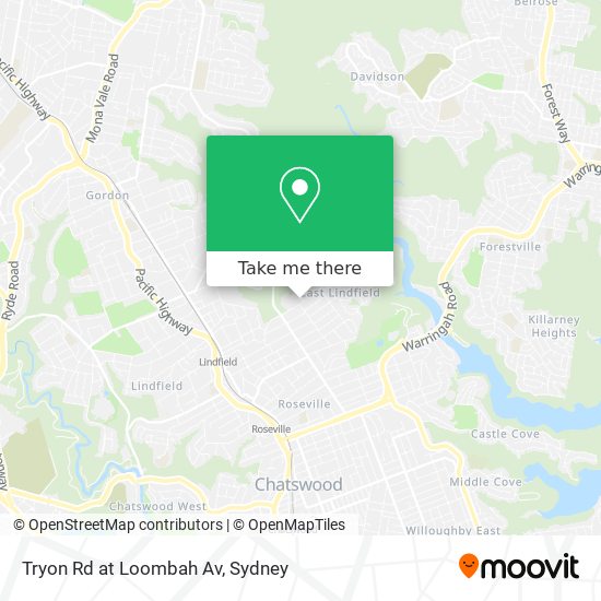 Tryon Rd at Loombah Av map