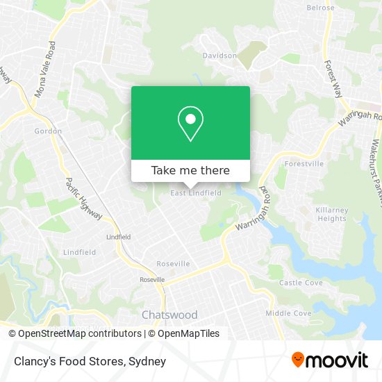 Mapa Clancy's Food Stores