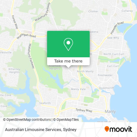 Mapa Australian Limousine Services