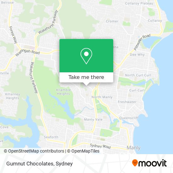 Gumnut Chocolates map