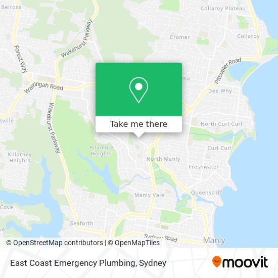 Mapa East Coast Emergency Plumbing