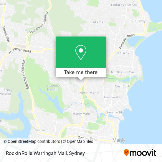 Rockin'Rolls Warringah Mall map