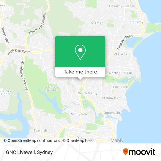 How to get to GNC Livewell in Brookvale by Bus or Train?