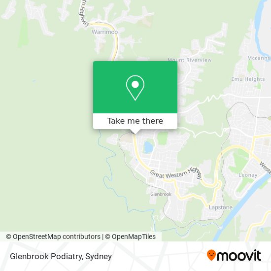 Glenbrook Podiatry map