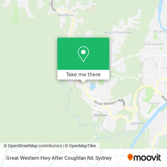 Great Western Hwy After Coughlan Rd map