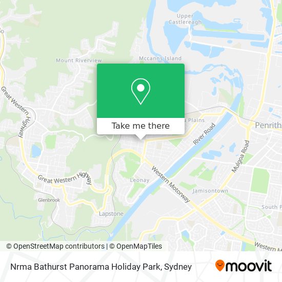 Nrma Bathurst Panorama Holiday Park map