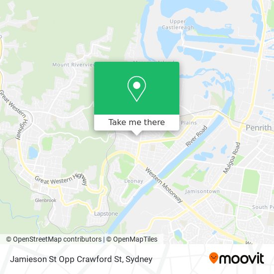 Jamieson St Opp Crawford St map