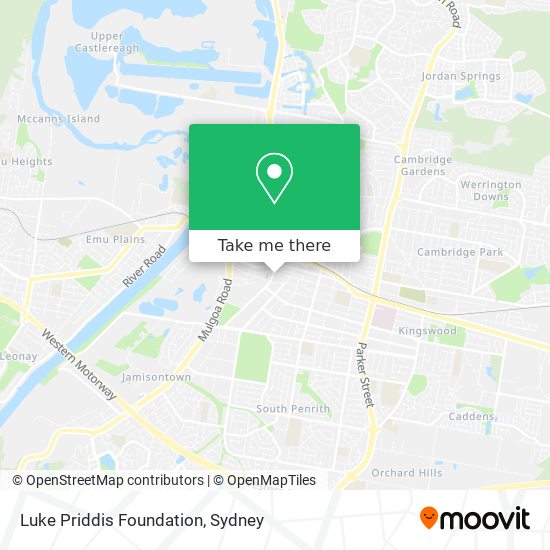 Luke Priddis Foundation map