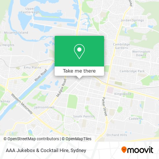 AAA Jukebox & Cocktail Hire map