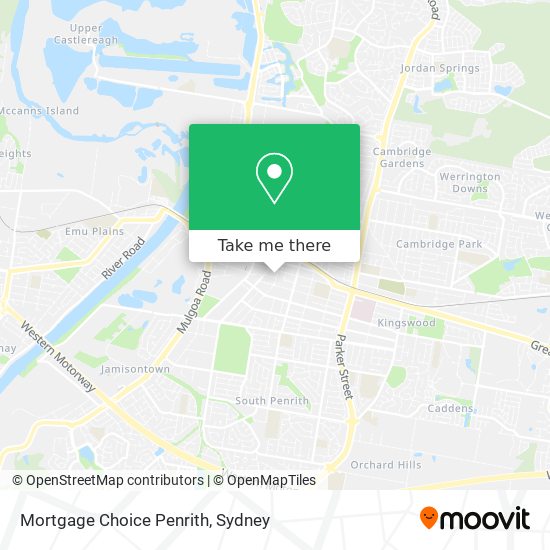 Mortgage Choice Penrith map