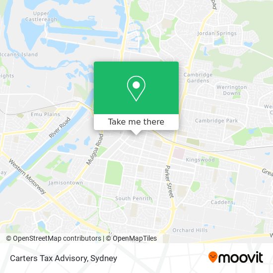 Carters Tax Advisory map