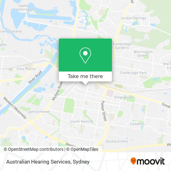 Mapa Australian Hearing Services