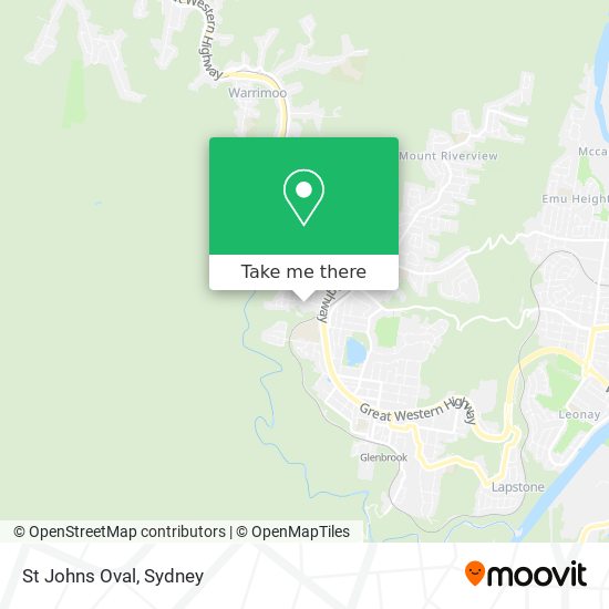 St Johns Oval map