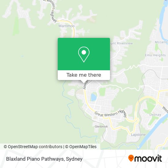 Mapa Blaxland Piano Pathways