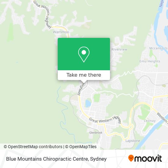 Blue Mountains Chiropractic Centre map