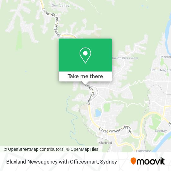 Blaxland Newsagency with Officesmart map