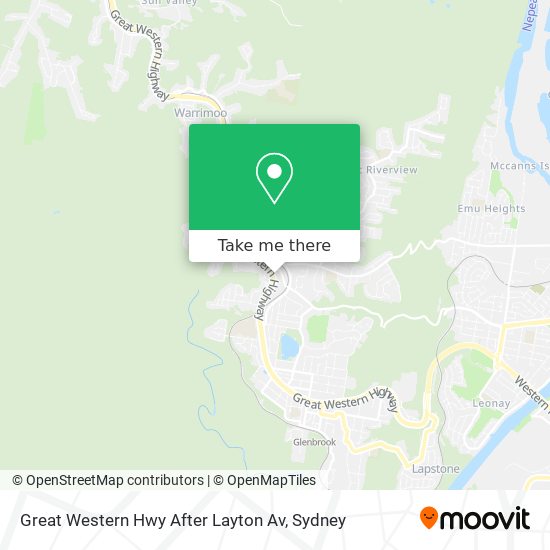 Great Western Hwy After Layton Av map