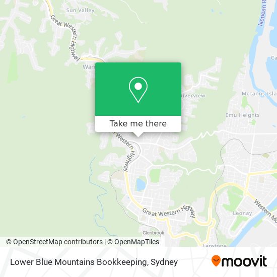 Lower Blue Mountains Bookkeeping map