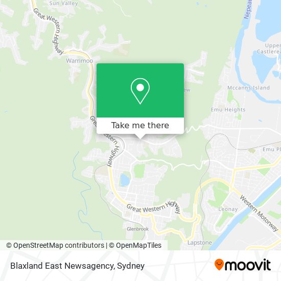 Blaxland East Newsagency map