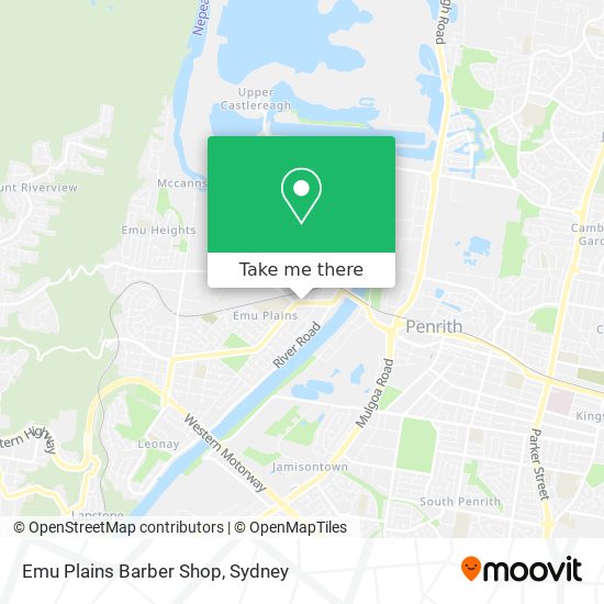 Emu Plains Barber Shop map