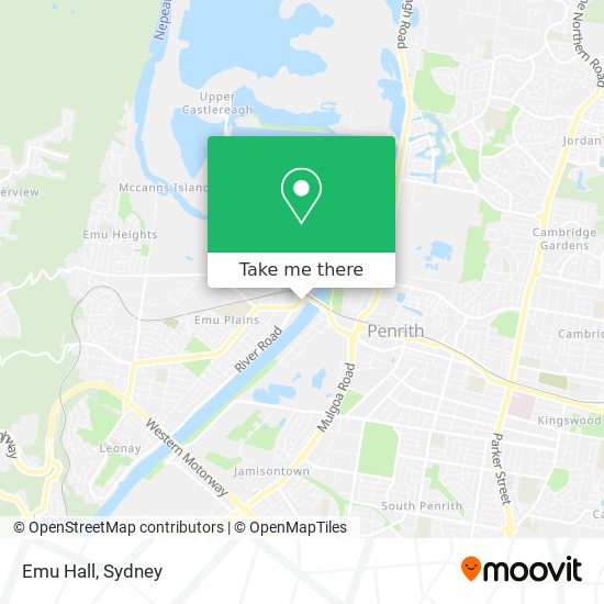 Mapa Emu Hall