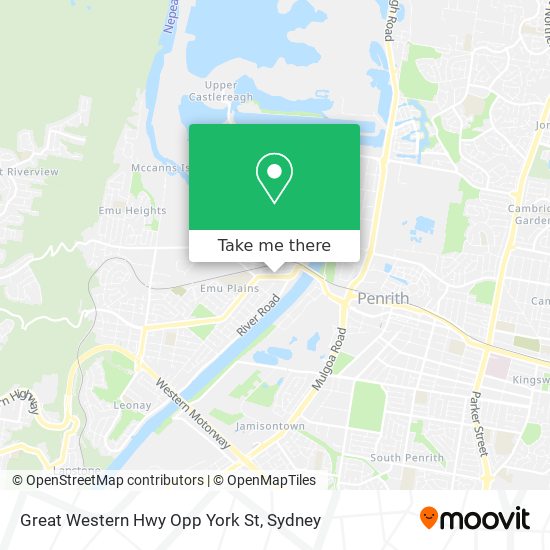 Great Western Hwy Opp York St map