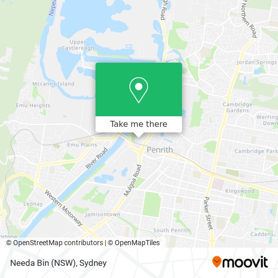 Needa Bin (NSW) map