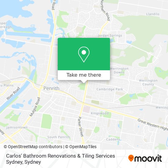 Mapa Carlos' Bathroom Renovations & Tiling Services Sydney